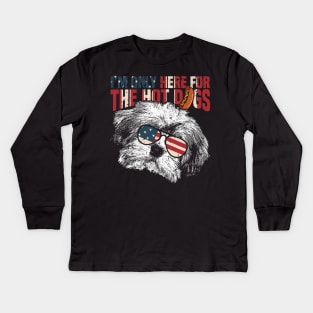 Havanese Shirt Funny 4th of July Pup Tee Kids Long Sleeve T-Shirt